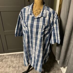 Men’s 3xlt I jeans Buffalo button front‎ short sleeve